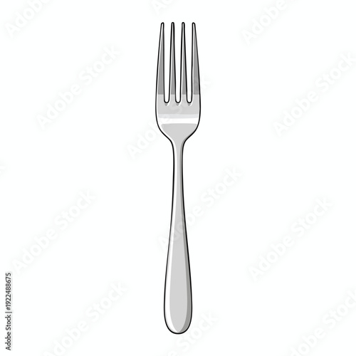 Elegant Silver Fork for Fine Dining and Culinary Presentation