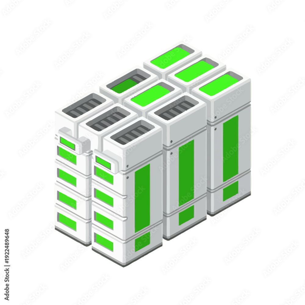 Fototapeta premium Futuristic Modular Energy Storage Battery