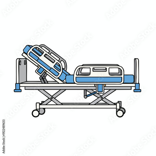 Modern Medical Gurney in Hospital Setting for Emergency and Patient Transport