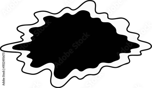 Organic blob shape with a dark center surrounded by a lighter irregular border