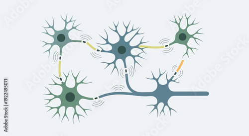 Illustration of interconnected neurons in the human brain.