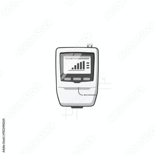 Vintage Portable Mobile Phone with Graphs Display Retro Communication Device