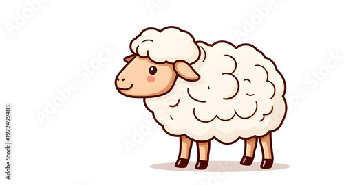 sheep, icon, isolated, animal, farm, livestock, wool, fluffy, cute, cartoon, illustration, vector, symbol, logo, graphic, design, flat, minimal, outline, lineart, silhouette, white, rural, agriculture