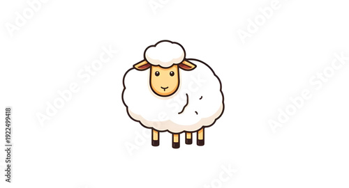 sheep, icon, isolated, animal, farm, livestock, wool, fluffy, cute, cartoon, illustration, vector, symbol, logo, graphic, design, flat, minimal, outline, lineart, silhouette, white, rural, agriculture