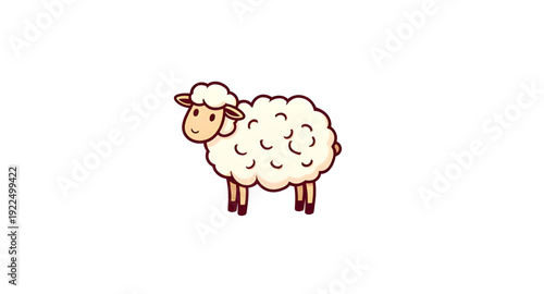 sheep, icon, isolated, animal, farm, livestock, wool, fluffy, cute, cartoon, illustration, vector, symbol, logo, graphic, design, flat, minimal, outline, lineart, silhouette, white, rural, agriculture