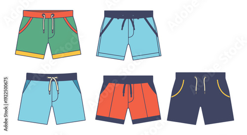 Bermuda Shorts Line soft tone vector design