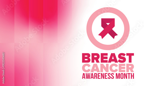 Breast Cancer Awareness Month. Pink october. Pink ribbon. Woman healthcare. Celebrate annual. Medic concept. Girl solidarity. Cancer prevention. Female disease. Poster, banner and background. Vector