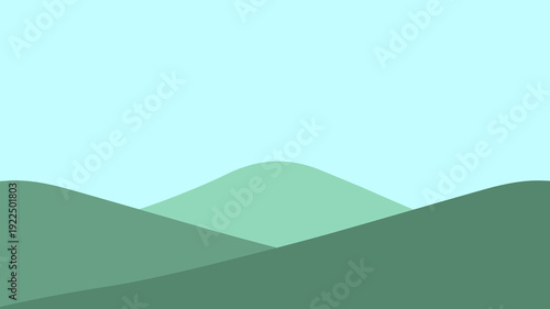 シンプルな山の風景イラスト