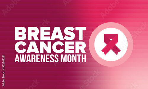 Breast Cancer Awareness Month. Pink october. Pink ribbon. Woman healthcare. Celebrate annual. Medic concept. Girl solidarity. Cancer prevention. Female disease. Poster, banner and background. Vector
