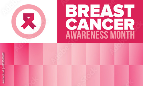 Breast Cancer Awareness Month. Pink october. Pink ribbon. Woman healthcare. Celebrate annual. Medic concept. Girl solidarity. Cancer prevention. Female disease. Poster, banner and background. Vector