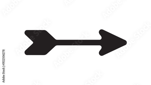 Black Arrow Pointing To Right Vector Illustration For Direction And Navigation