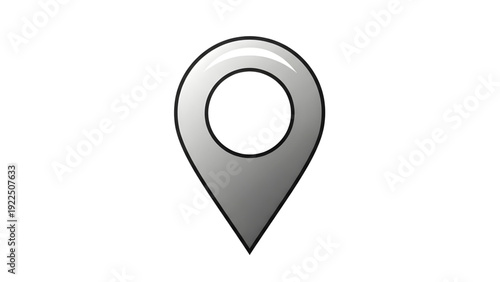 Location Pin Icon SVG Vector – Modern GPS Map Marker Symbol Isolated on Transparent Background for Navigation, Travel, and Mobile App Design