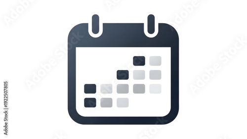 Calendar Schedule Icon SVG Vector – Modern Event Planning and Appointment Symbol Isolated on Transparent Background for Business, Productivity, and App Design