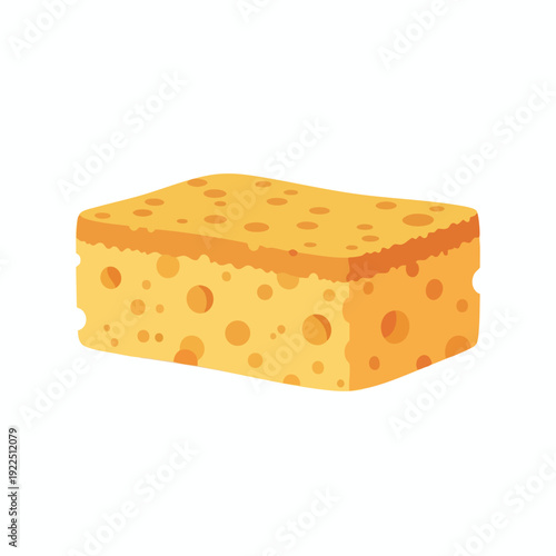 Close Up of a Natural Yellow Sponge for Cleaning and Bathing