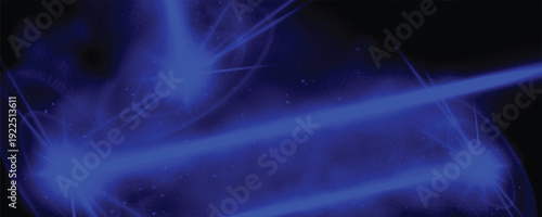 Abstract blue laser beam. Isolated on a transparent black background.