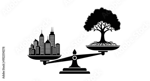 Balance between urban development and nature conservation.