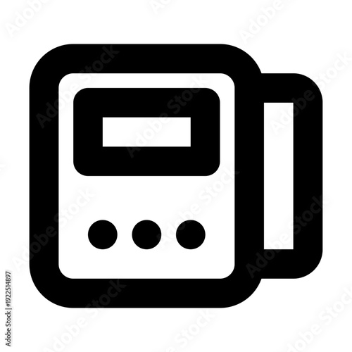 POS Terminal EDC Machine Linear Vector Icon for Retail Payment. Credit Card Reader Symbol. 24x24 px pixel perfect, editable stroke.