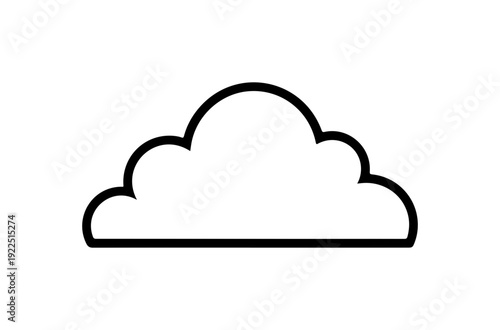 Simple cloud icon symbolizing weather forecast or digital interface element