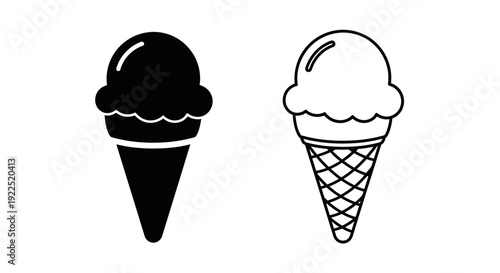 Delicious ice cream cone illustrations for your design needs Vector