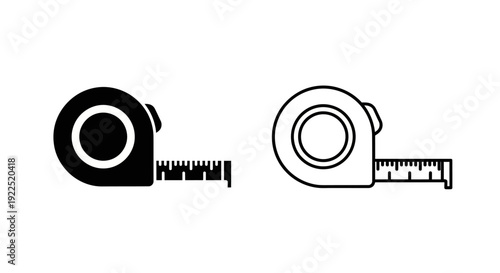 Measuring tape icons set, tape measure symbols, vector measurement tools Vector