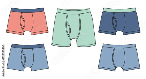 Boxer Shorts Line abstract creative tone vector