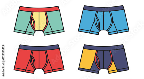 Boxer Shorts Line modern smooth abstract vector