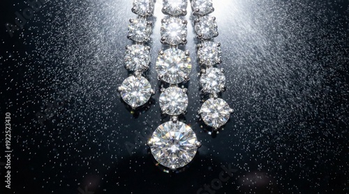 Macro Diamond Cascade Brooch with Refreshing Mist