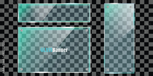 A modern transparent banner with a green gradient and a checkered background for a web design project silhouette