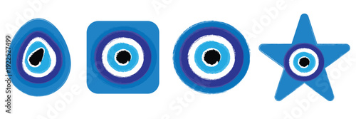 Nazar Amulet vector symbol flat design. Isolated Evil Eye Talisman believed to protect against the evil eye label sign illustration eps 10