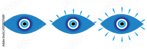 Nazar Amulet vector symbol flat design. Isolated Evil Eye Talisman believed to protect against the evil eye label sign eps 10