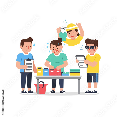 Children experiencing heat during an outdoor science experiment or activity.