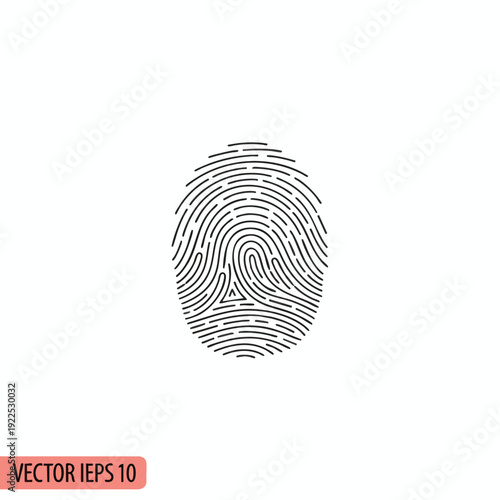 Close up of a Fingerprint on a White Background for Security and Identification Concepts