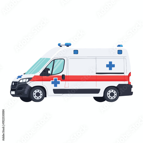 Modern Medical Ambulance Vehicle for Emergency Response and Patient Transport