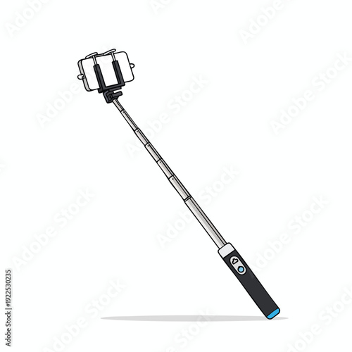 Selfie Stick with Smartphone Attachment for Photography and Video Recording