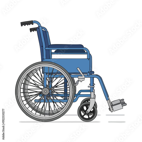 Modern Blue Wheelchair for Accessibility and Mobility Support