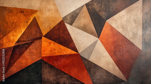 Abstract geometric design in warm earthy tones