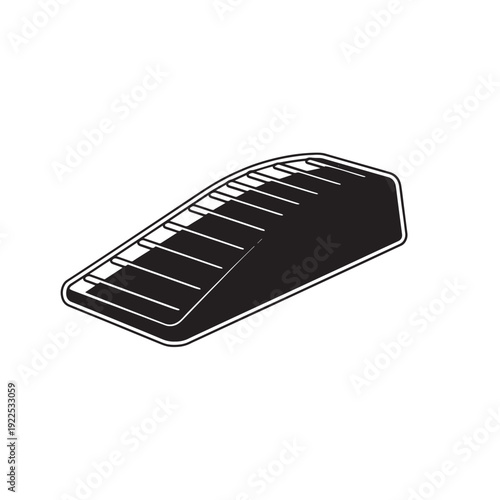 Stylized wedge of cheese with grated stripes illustration for culinary scene and food design.