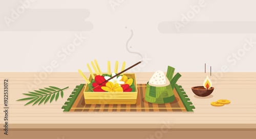 Traditional Indian Pongal Festival Offerings.