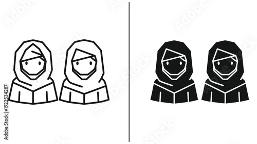 vector illustration of a set of people in different poses
