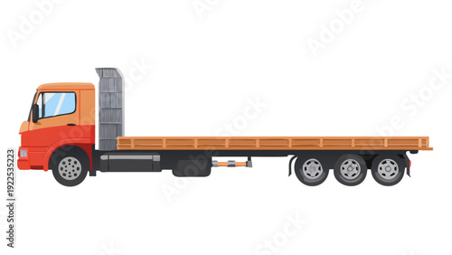 Industrial Flatbed Semi Trailer for Heavy Cargo Transportation Business
