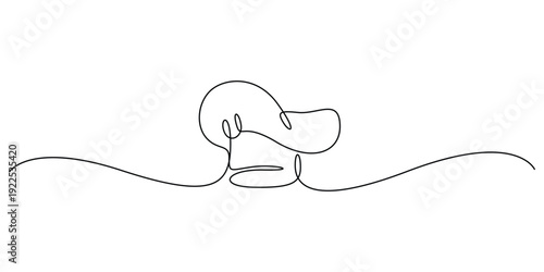 Continuous line drawing of a chef hat, concepts for business logo for culinary vector illustration