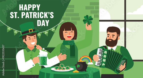 St Patricks Day Celebration with Music and Food.