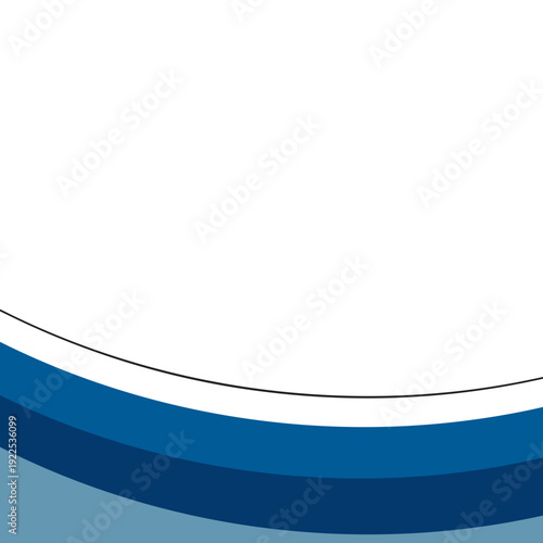 Bild auf Leinwand Minimalist Blue Liquid Wave Border for Presentation Background