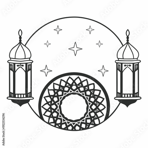 Vector illustration of a bird in a cage