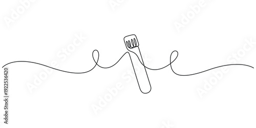 Continuous line drawing of a blood sample test tube vector design 
