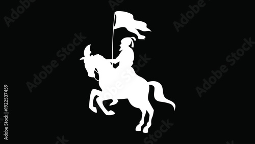 Silhouette representation of Chhatrapati Shivaji Maharaj highlighting historic legacy, Maratha pride, leadership strength, warrior spirit, and cultural heritage symbolism