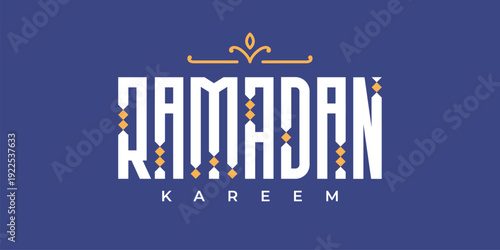 Ramadan Kareem typography ornament, special design