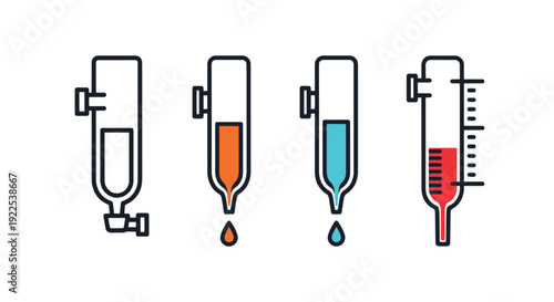 Burette Line art creative modern vector