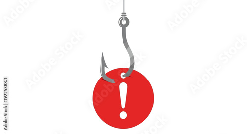 Red Exclamation Mark on Fishhook.