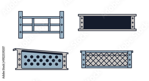 Cable Tray Line art creative abstract concept vector
